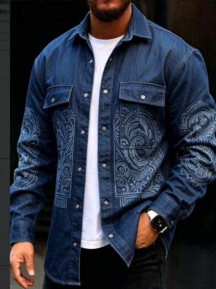 Men'S Ethnic & Formal Designer Wear Studio S - Men's Retro Bandana Paisley Graphic Fake