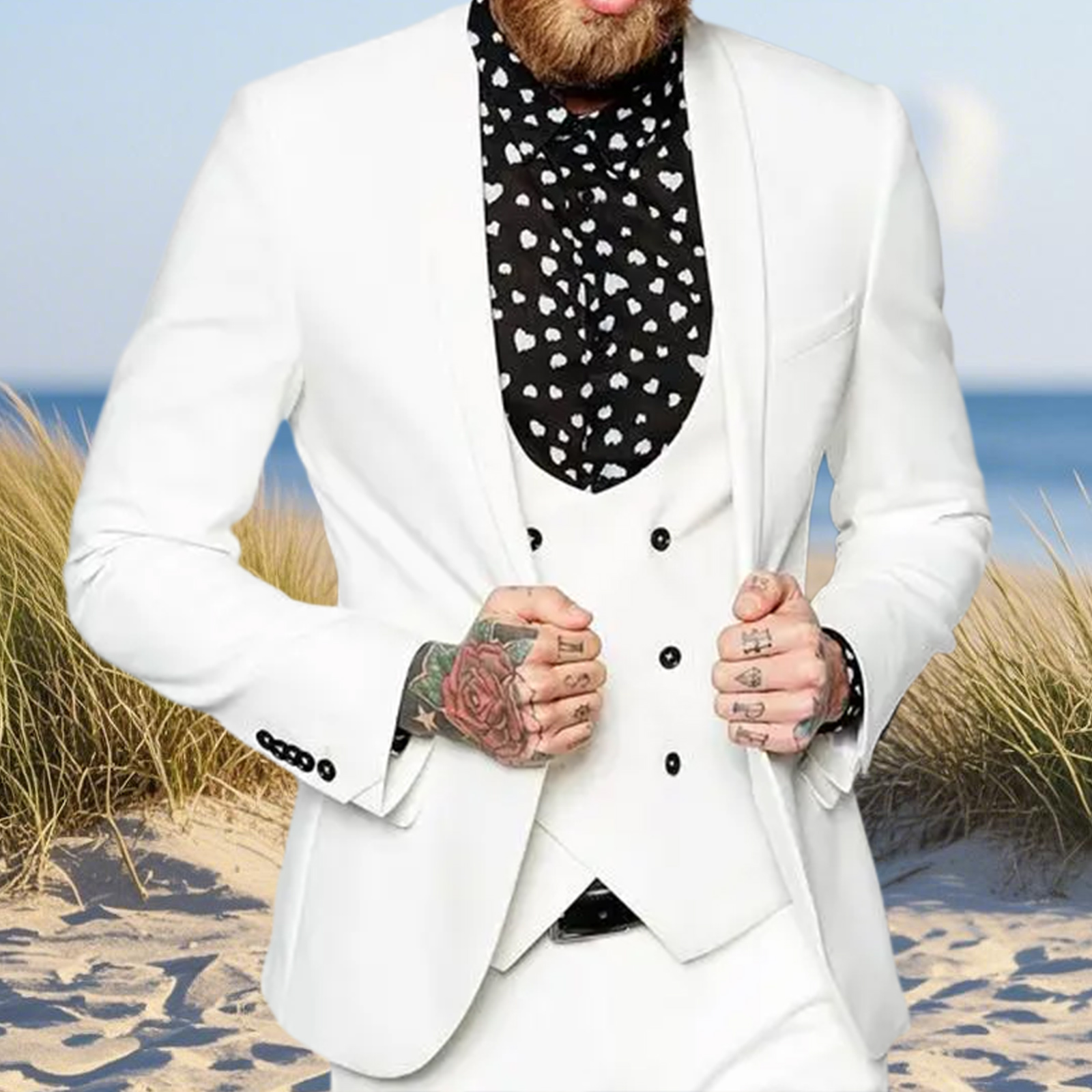 Wool Suit Jacket - AnnieBritney Casual Shawl Lapel Suits for