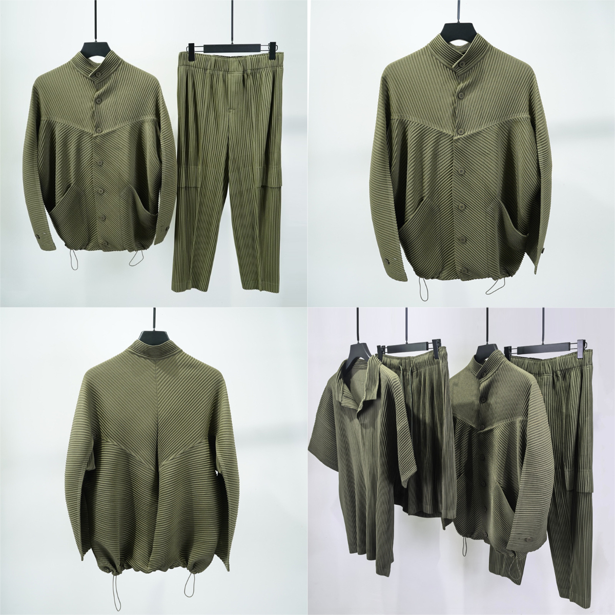 Wool Suit Jacket - Miyake Pleated 2025 Autumn Men's Pleated