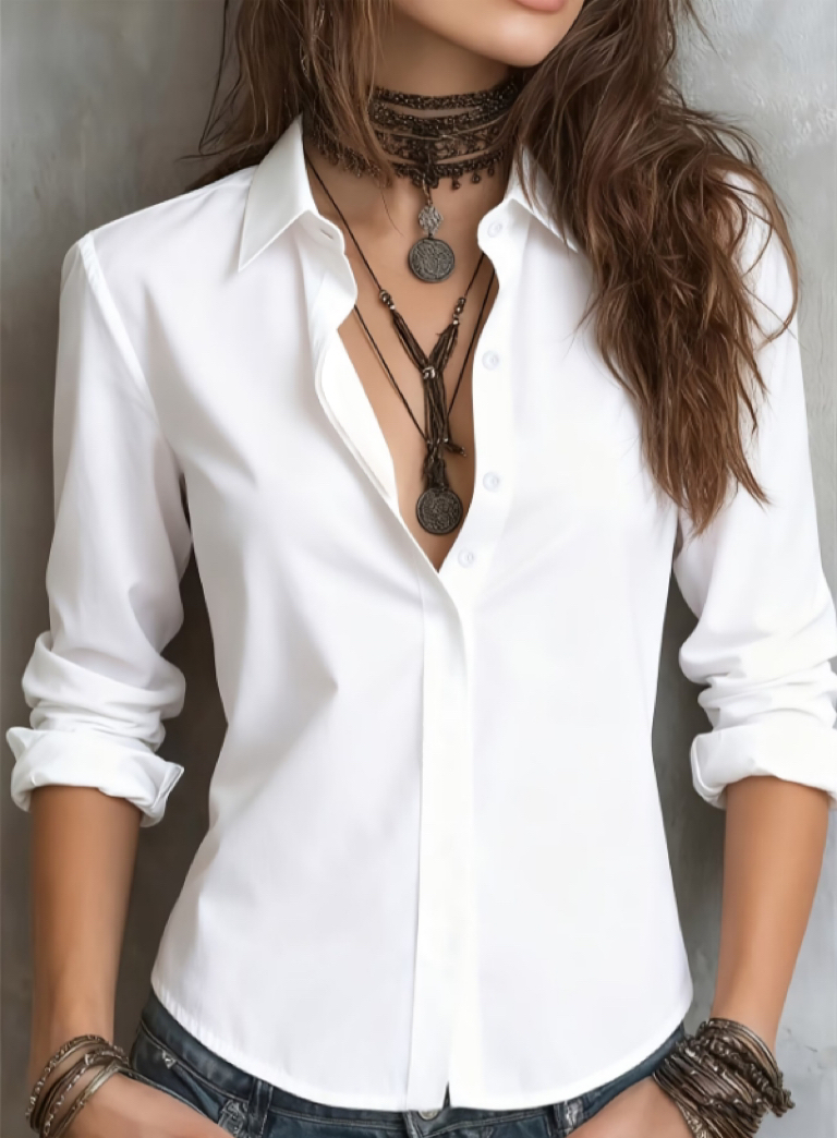Men'S Used Formal Wear - Women's Long Sleeve Lapel Hidden Placket