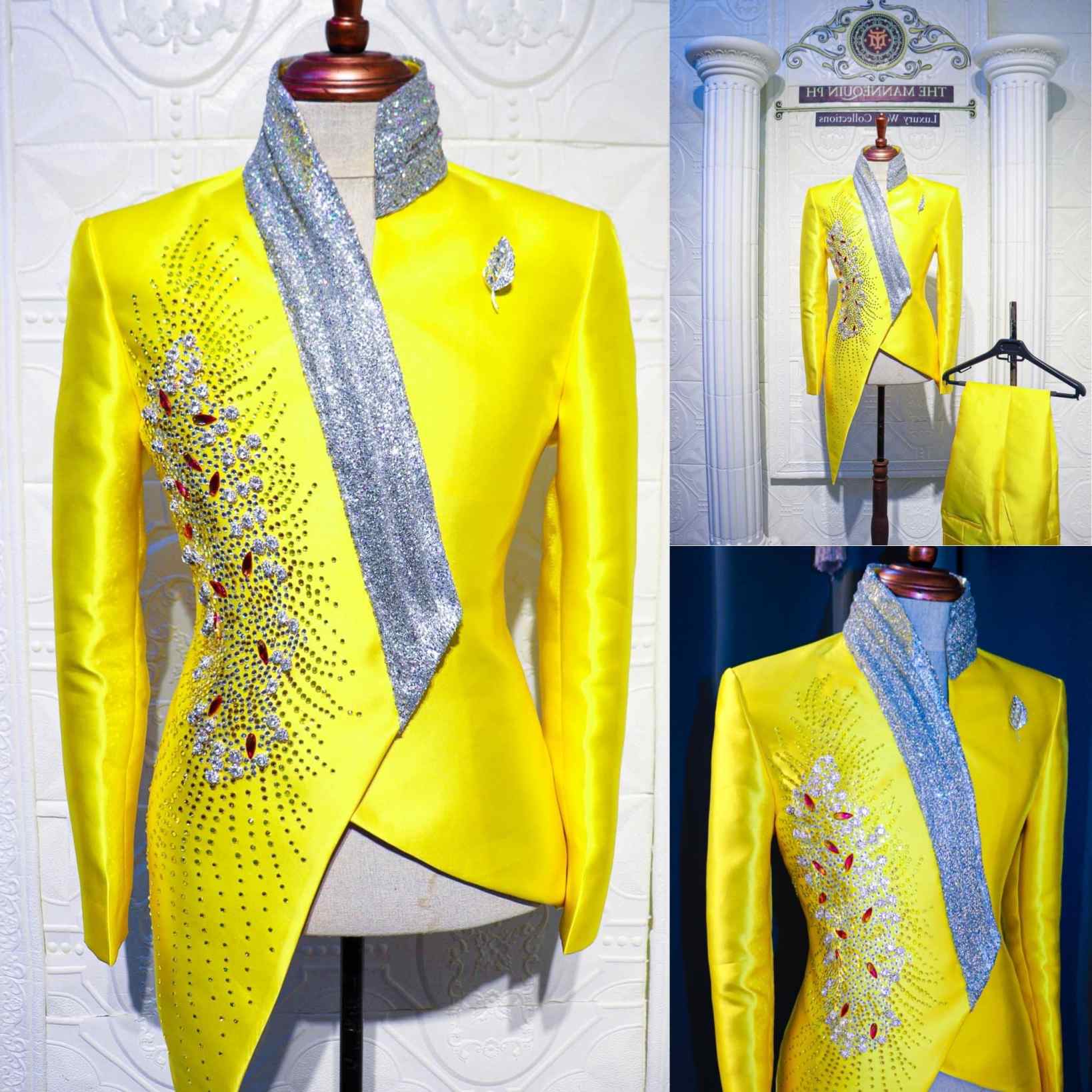 Formal Wear For Men Yellow - Fashion Yellow Wedding Tuxedos Unique 2