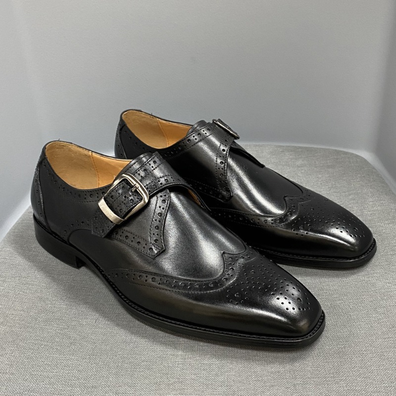 Men'S Formal Party Wear Shoes - Men's Casual Shoes Carving Leather Single