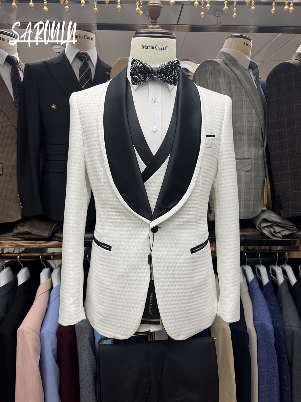 Men Formal Wear Shop - New Arrival Mature Men's Suit Patterned