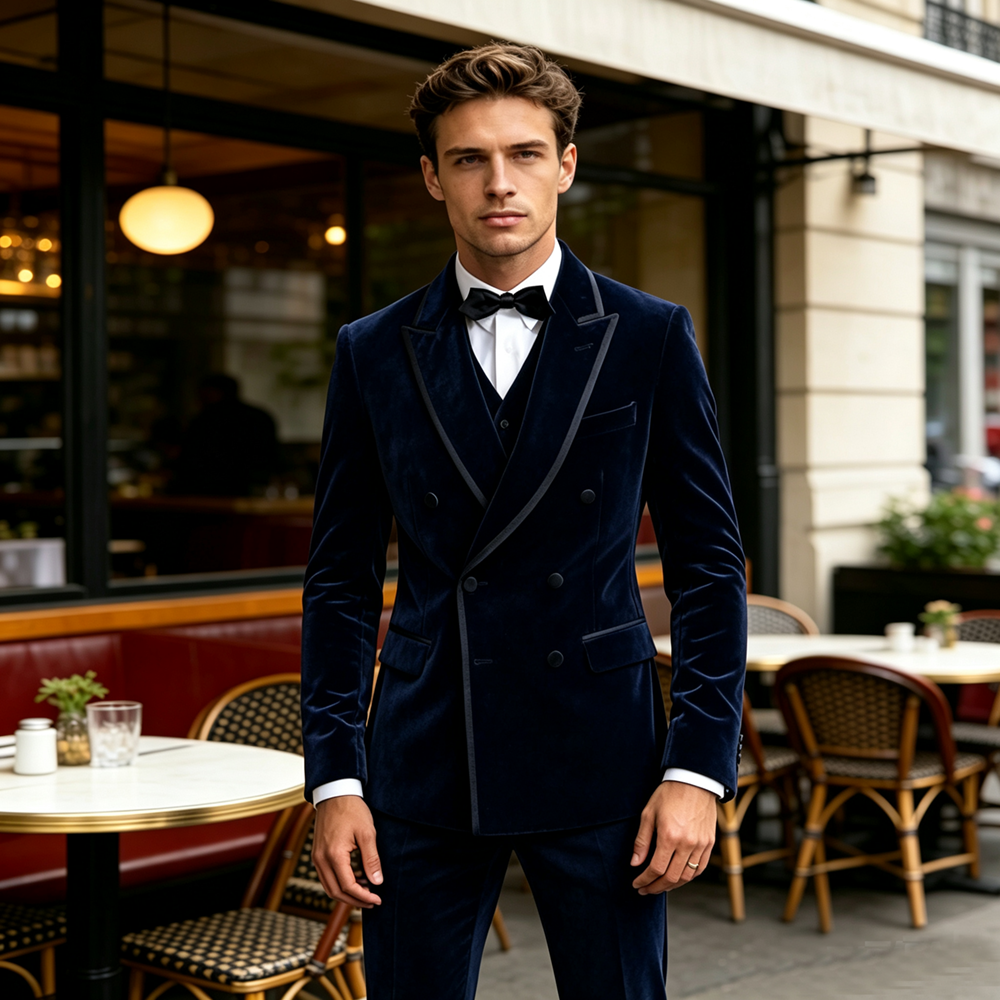 Wool Suit Jacket - Hot Sale Velvet Men Suit 2pcs