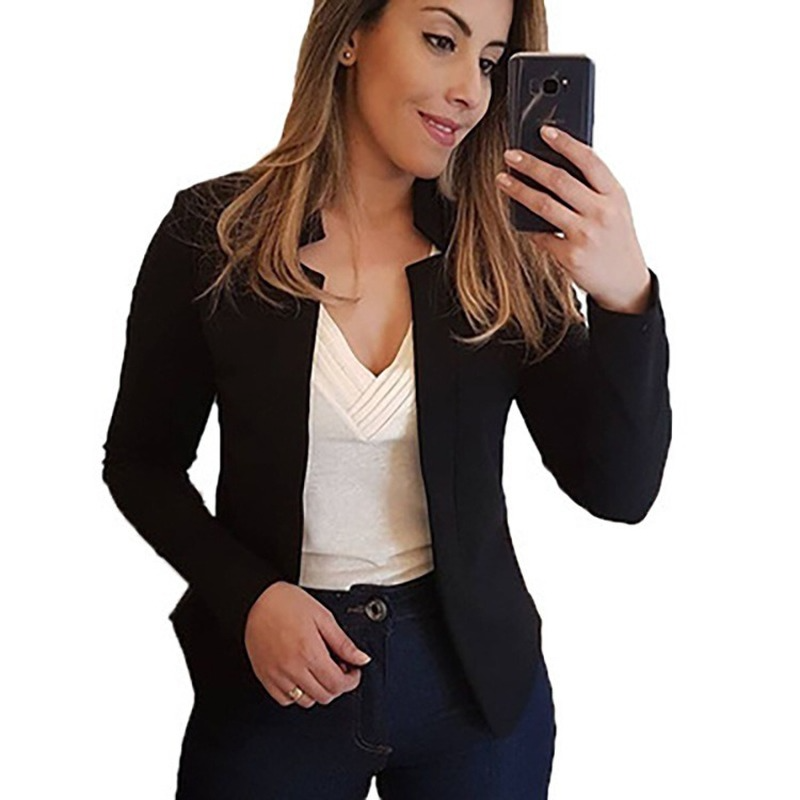 Men'S Used Formal Wear - Women Thin Black Blazers Suit 2025