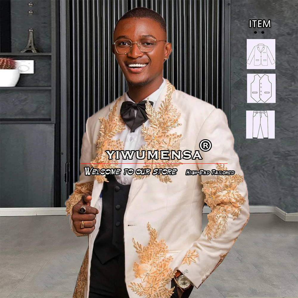 Men'S Vintage Formal Wear - Customized 3 Pieces Suits Men Formal