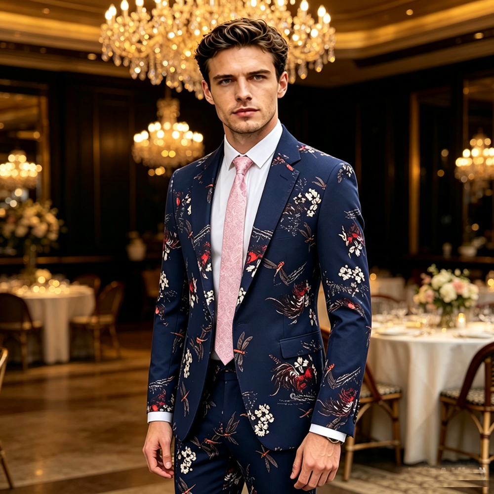 Wool Suit Jacket - Velvet Man Suit New Stylish Luxury