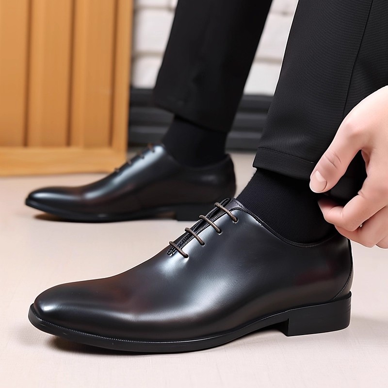 Men Formal Wear Brands - Designer Genuine Leather Mens Wholecut Oxford
