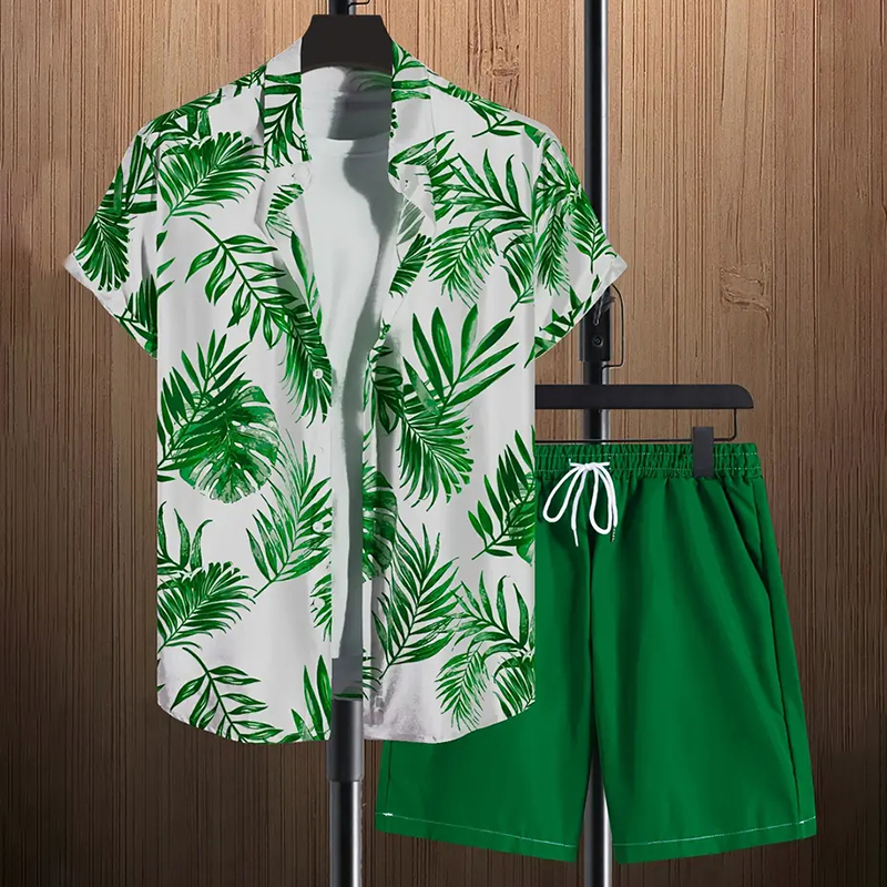 Stylish Lapel Button-Down Shir - Men'S Formal Beach Wear ulasan dan harga