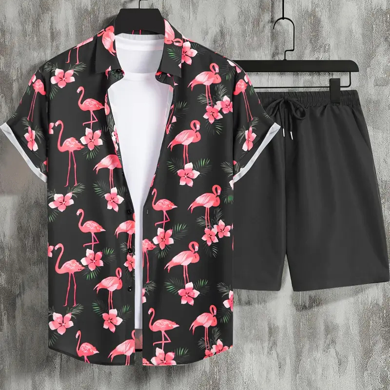 Stylish Lapel Button-Down Shir - Men'S Formal Beach Wear ulasan dan harga
