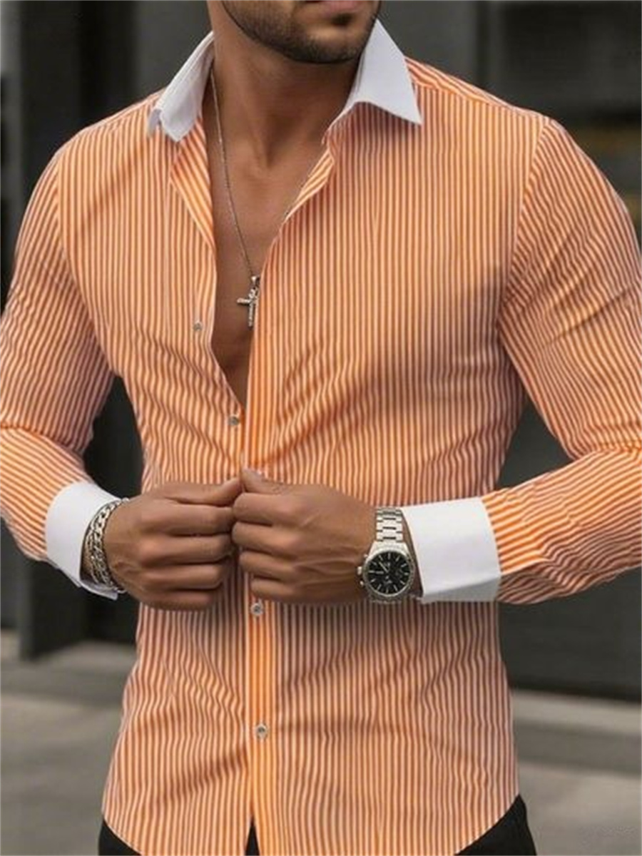Men's slim-fit striped lapel l - Men Formal Wear Shop ulasan dan harga