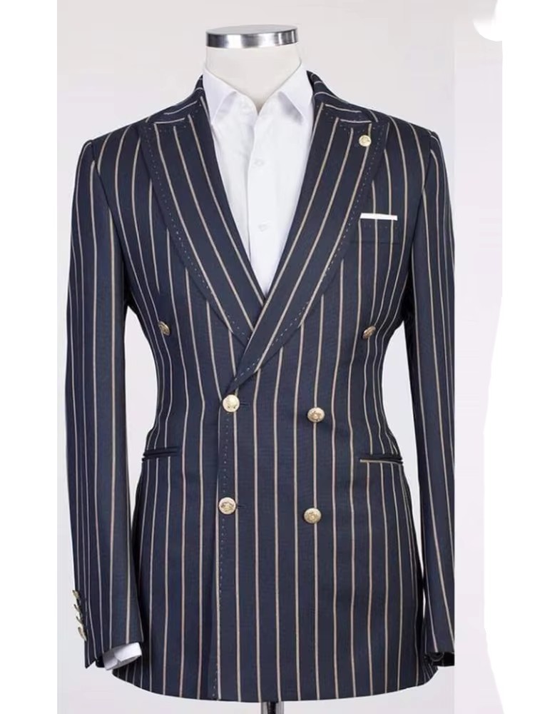 New Peaked Lapel Groom Tuxedos - Wool Suit Jacket ulasan dan harga