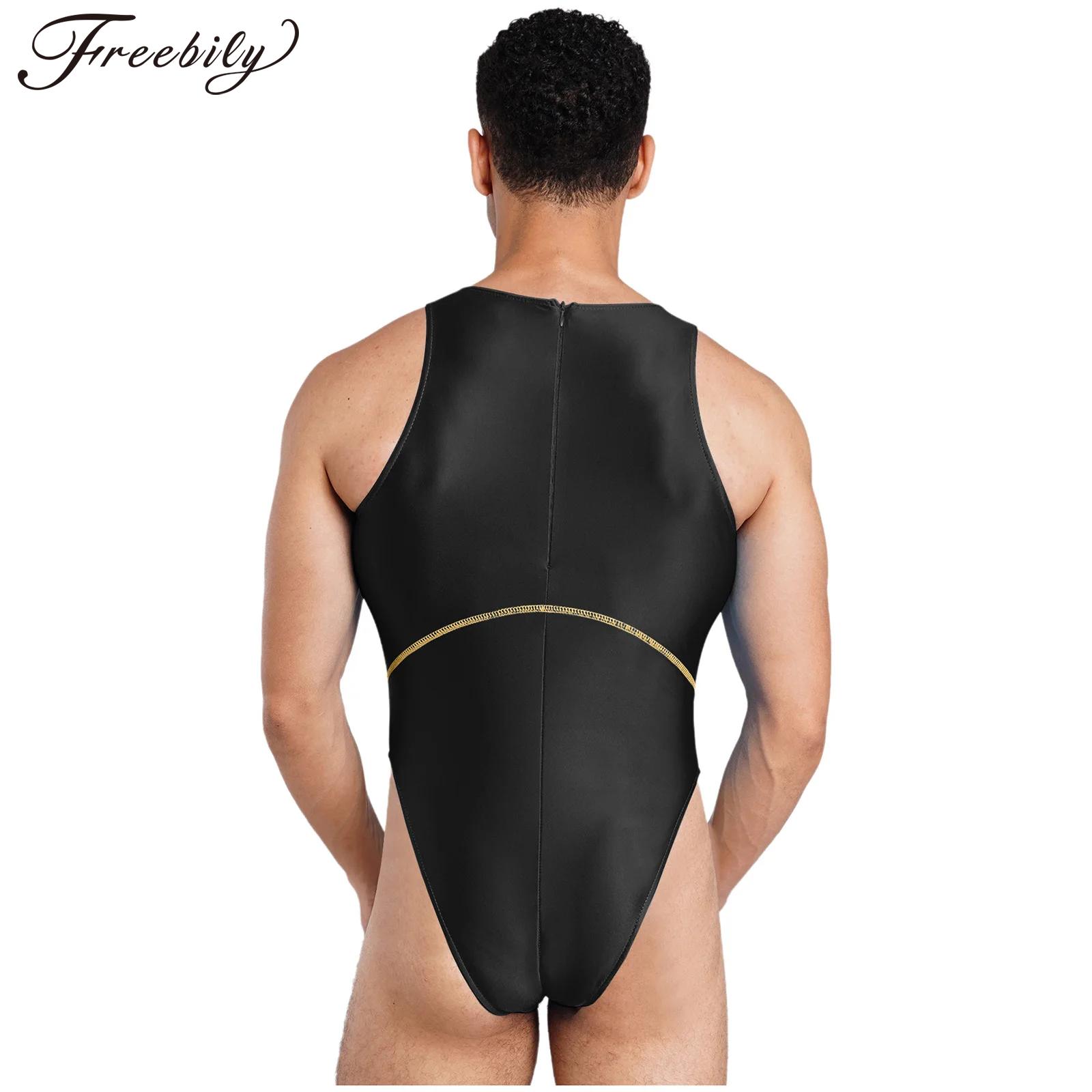Men One Piece Oil-shiny Bathin - Men'S Formal Beach Wear ulasan dan harga