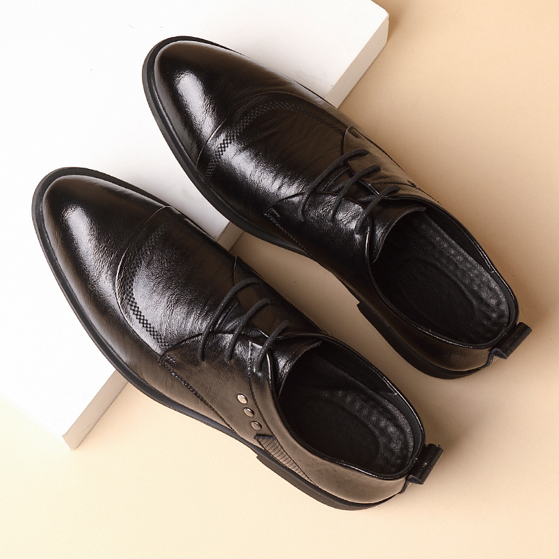 Leather Oxford Shoes With Meta - Men'S Formal Party Wear Shoes ulasan dan harga