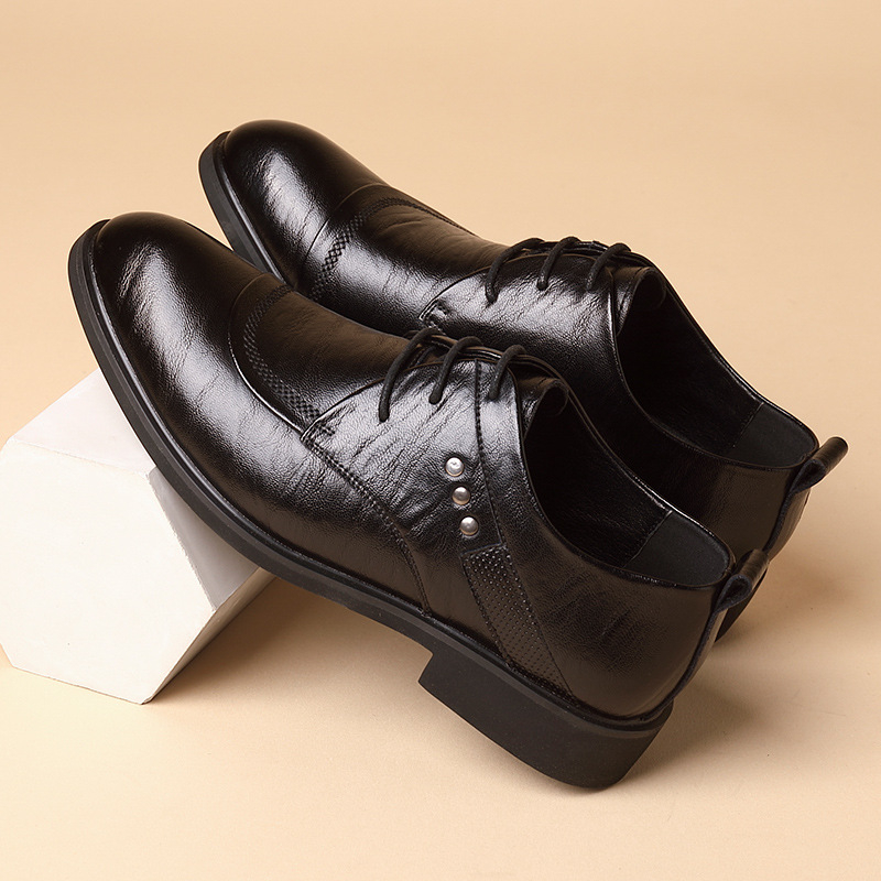 Leather Oxford Shoes With Meta - Men'S Formal Party Wear Shoes ulasan dan harga