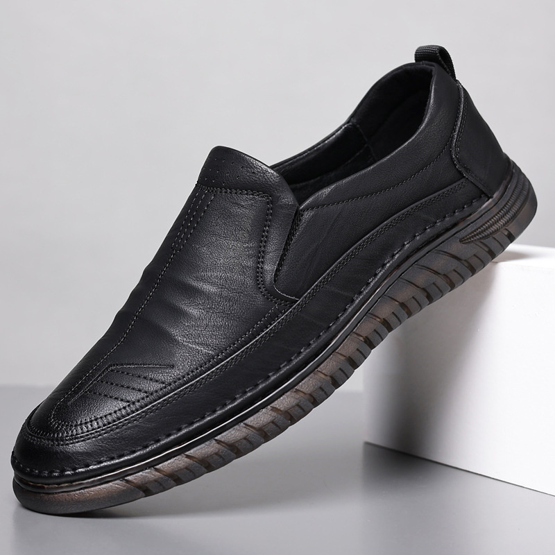 Leather shoes Men's casual sho - Formal Upper Wear Men ulasan dan harga
