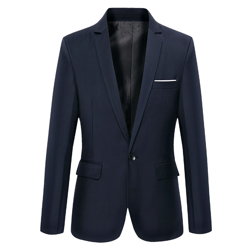 Suit Coat Men Solid Color Slim - Men'S Formal Wear For Marriage ulasan dan harga