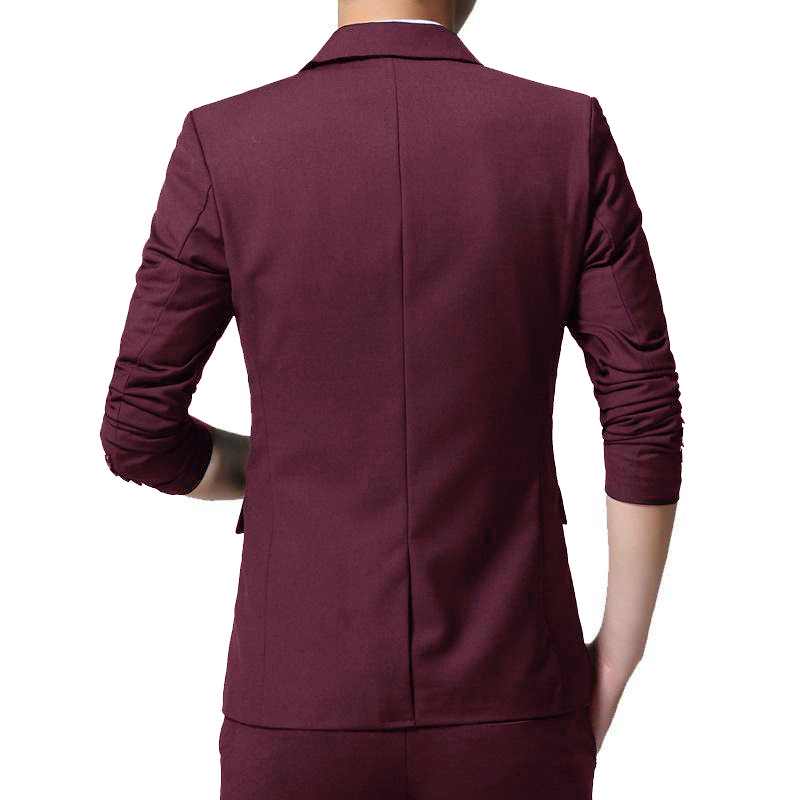 Suit Coat Men Solid Color Slim - Men'S Formal Wear For Marriage ulasan dan harga