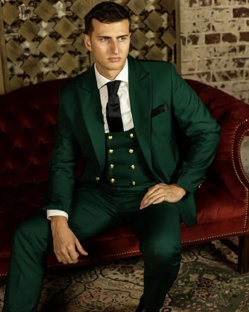 Green Classic Men Suits Formal - Men Formal Wear Shop ulasan dan harga