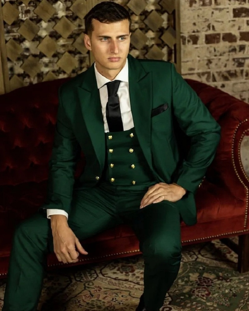 Green Classic Men Suits Formal - Men Formal Wear Shop ulasan dan harga