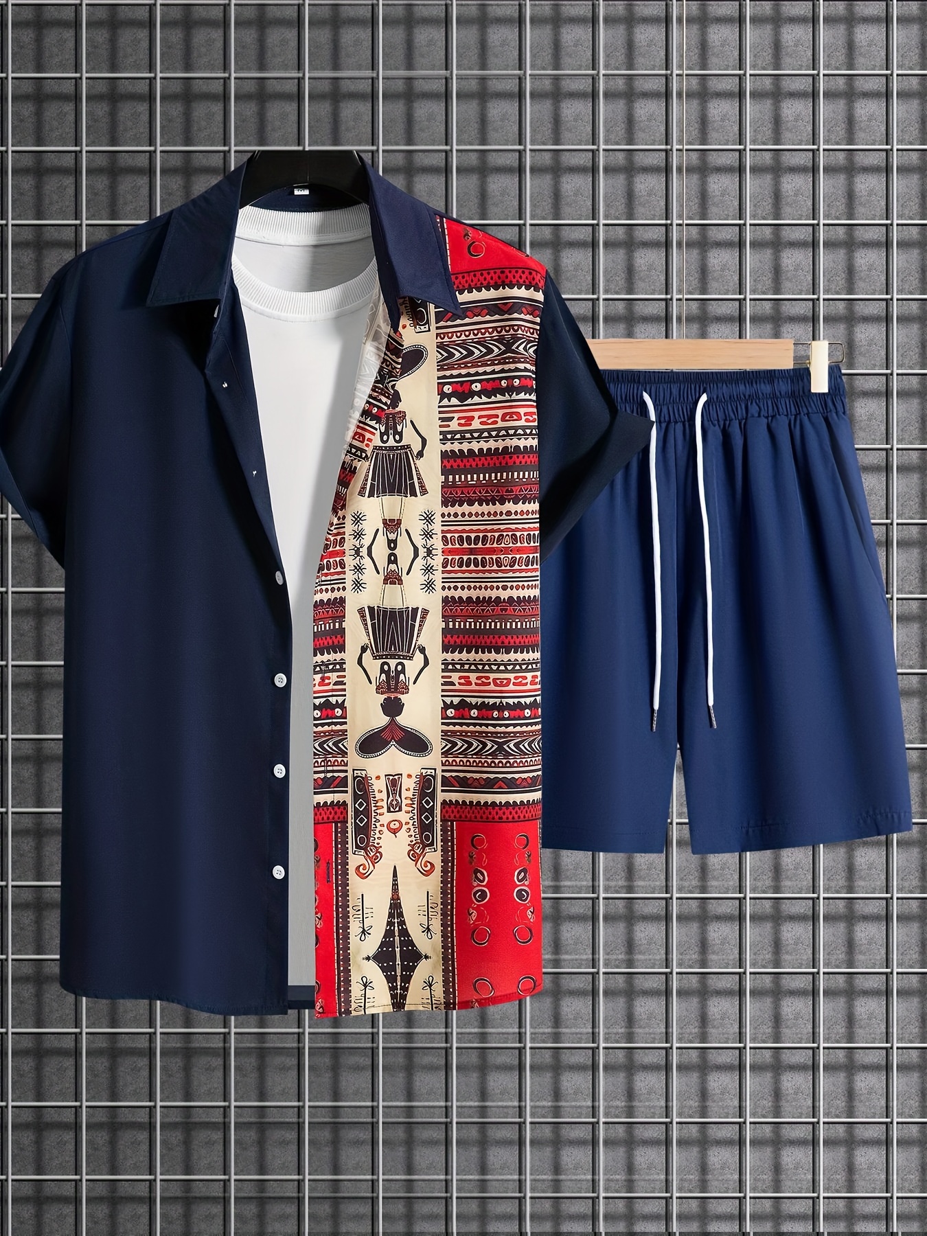 Men's Summer Retro Ethnic-Prin - Men'S Ethnic & Formal Designer Wear Studio S ulasan dan harga