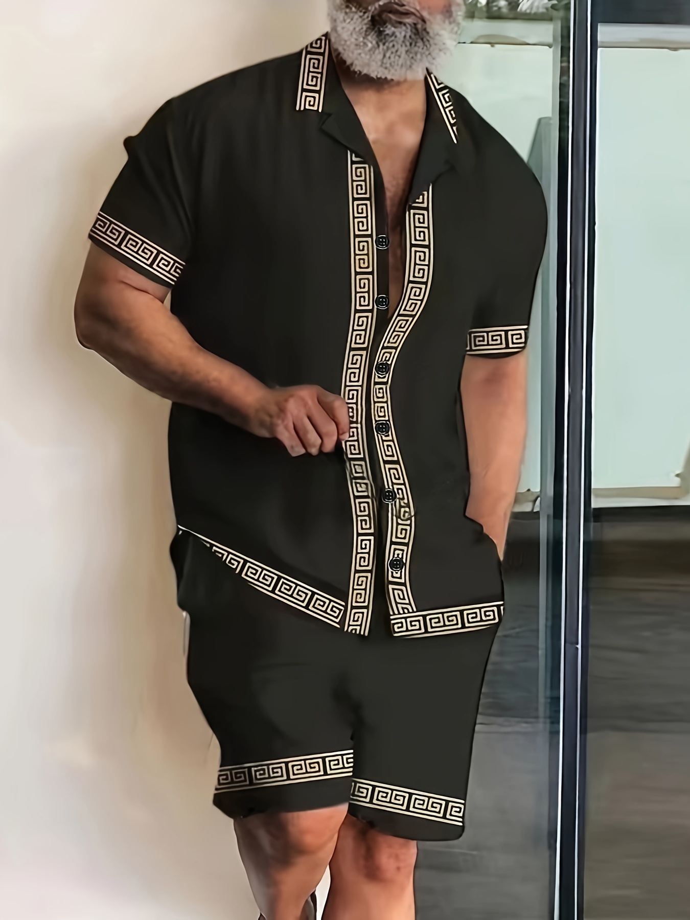 Men's Summer Retro Ethnic-Prin - Men'S Ethnic & Formal Designer Wear Studio S ulasan dan harga
