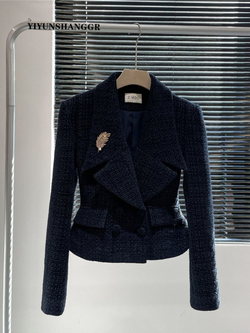 New Autumn Winter Tweed Women' - Wool Suit Jacket ulasan dan harga