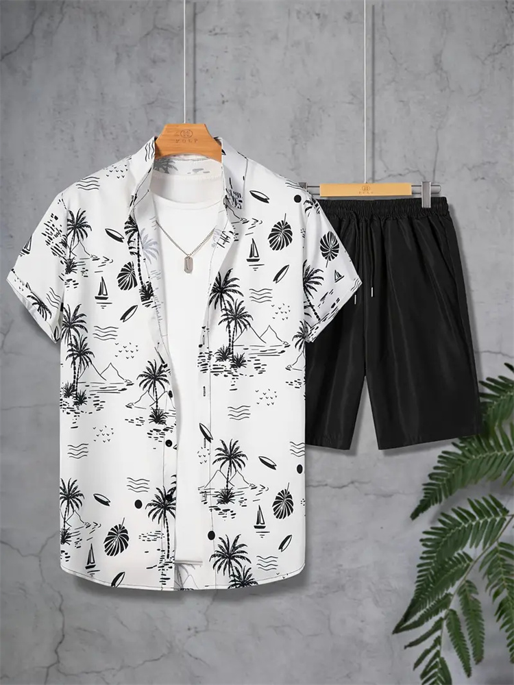 New Summer Fashion Hawaiian Me - Men'S Formal Beach Wear ulasan dan harga