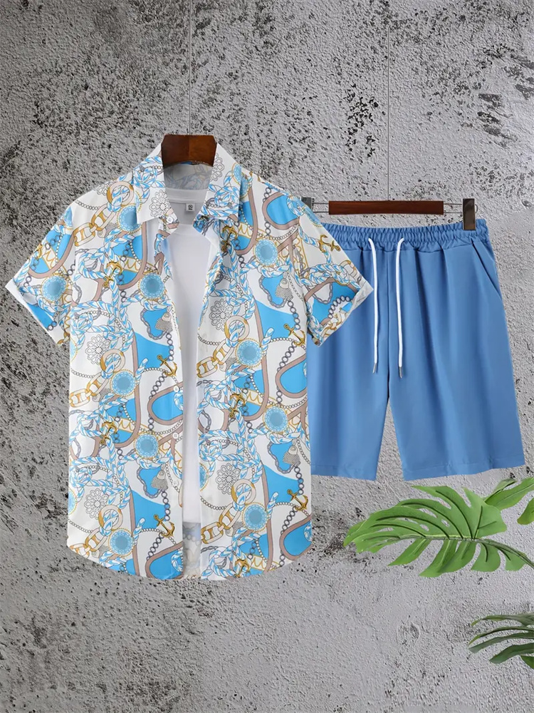 New Summer Fashion Hawaiian Me - Men'S Formal Beach Wear ulasan dan harga