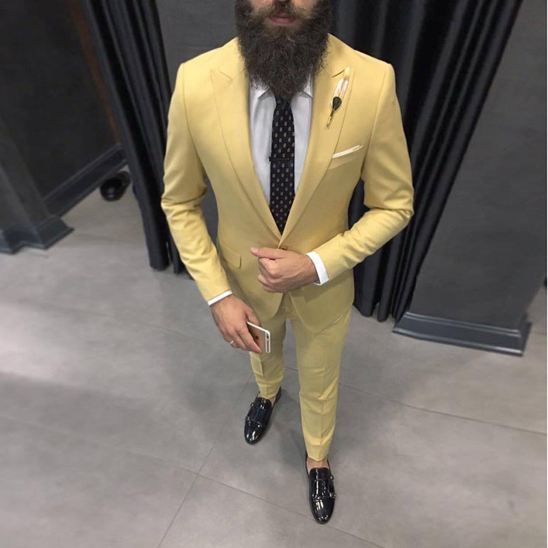 2025 Latest Yellow Men Suits f - Formal Wear For Men Yellow ulasan dan harga