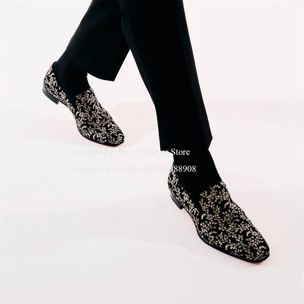 Black Silk Velvet Slip On Loaf - Men'S Formal Party Wear Shoes ulasan dan harga