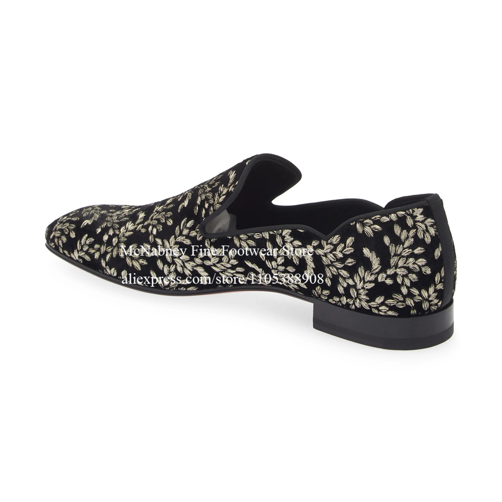 Black Silk Velvet Slip On Loaf - Men'S Formal Party Wear Shoes ulasan dan harga