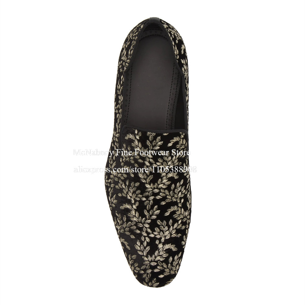 Black Silk Velvet Slip On Loaf - Men'S Formal Party Wear Shoes ulasan dan harga