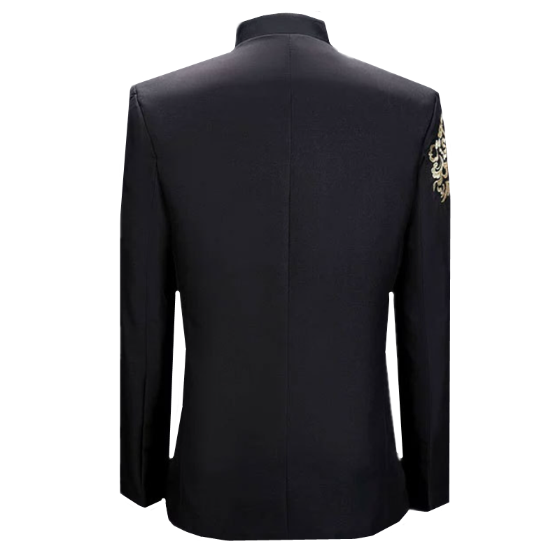 New Men Embroidered Suit Jacke - Men'S Vintage Formal Wear ulasan dan harga