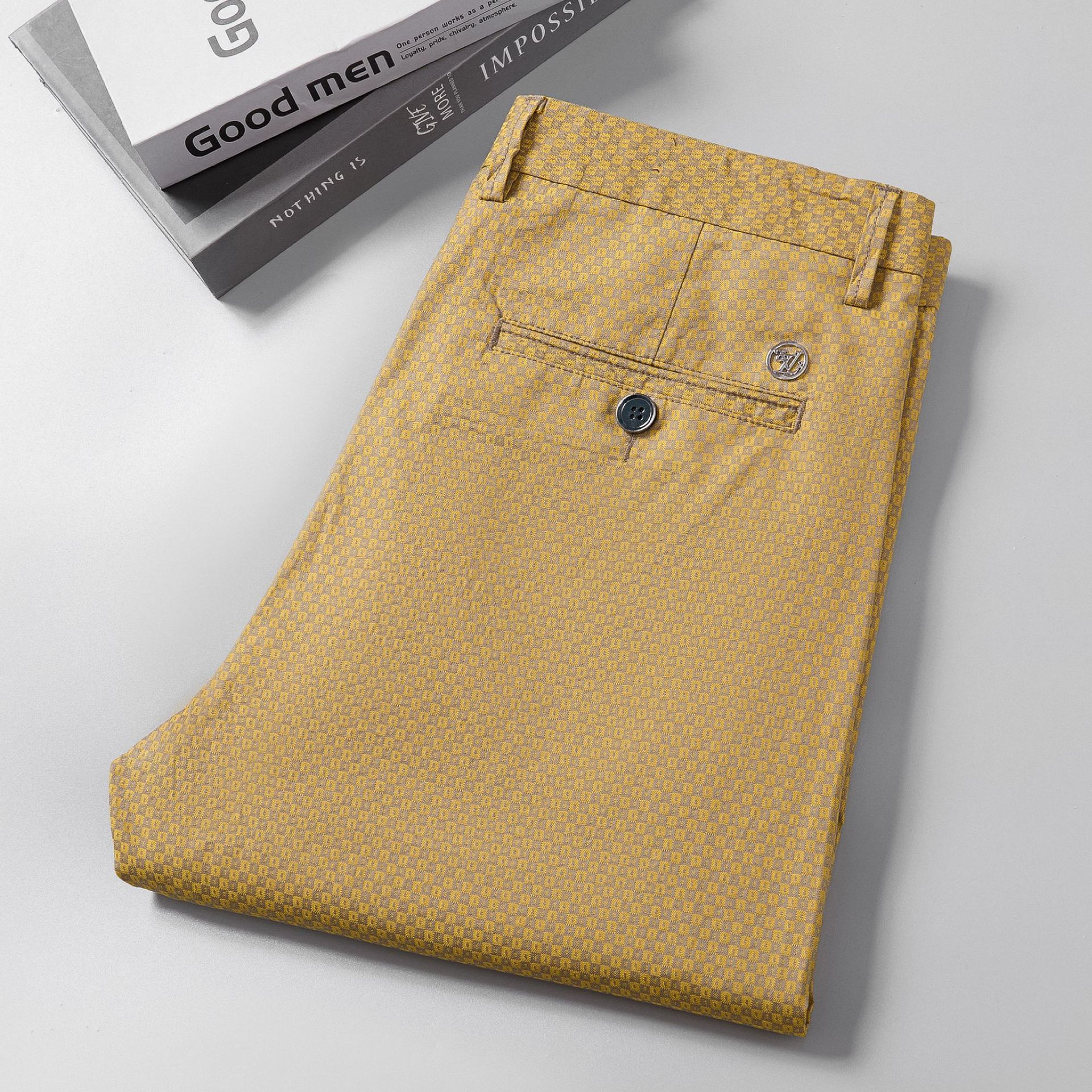 Plaid Casual Pants Men Korea F - Men'S Used Formal Wear ulasan dan harga