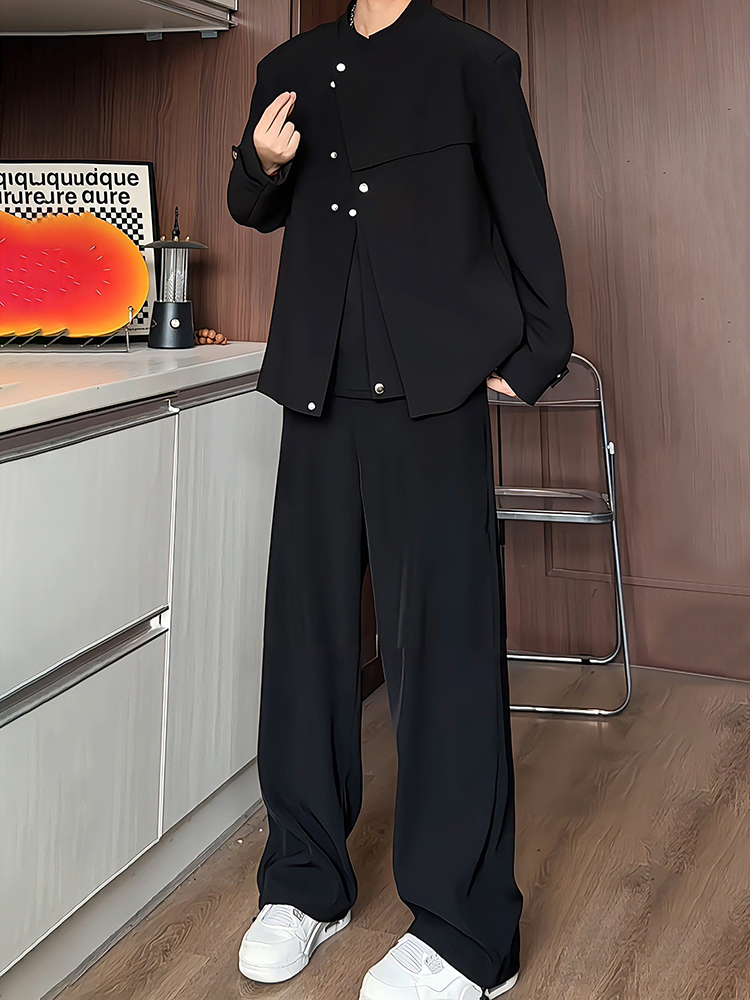 Black Short Suit Jacket for Me - Men Formal Wear All Black ulasan dan harga