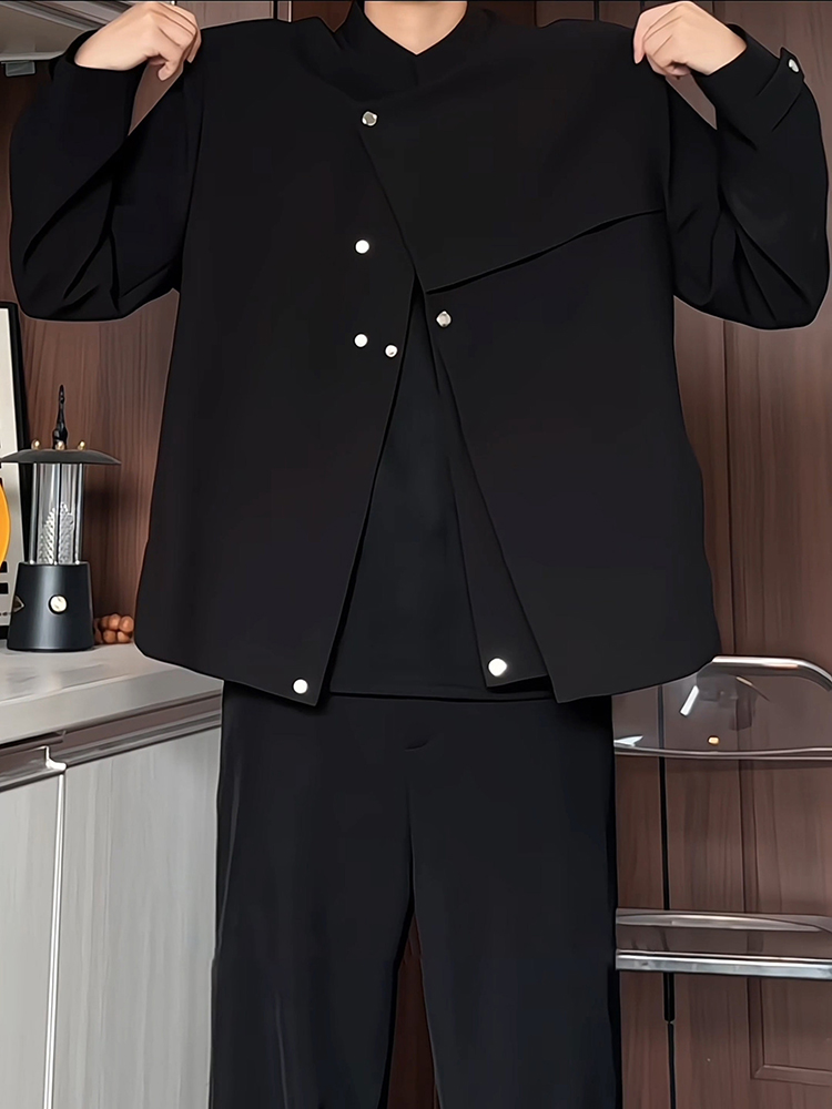 Black Short Suit Jacket for Me - Men Formal Wear All Black ulasan dan harga