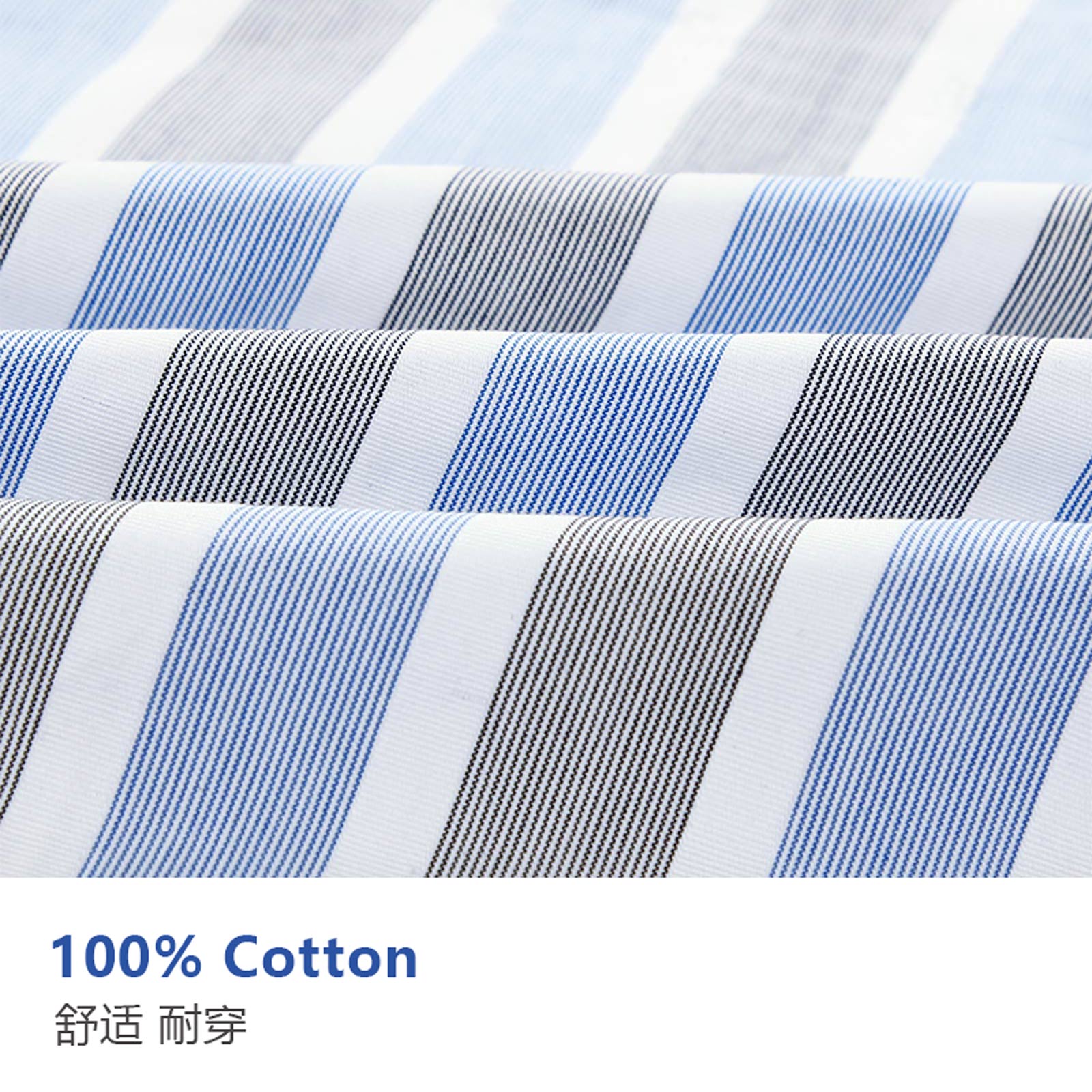 Men's 100% Cotton Striped Shir - Men Formal Wear Brands ulasan dan harga