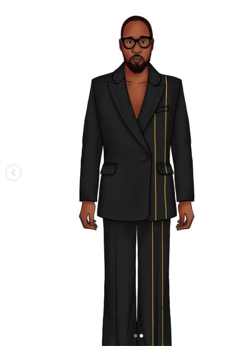 Black Men Suit Set 2 Piece Bla - Formal Wear For Men Yellow ulasan dan harga