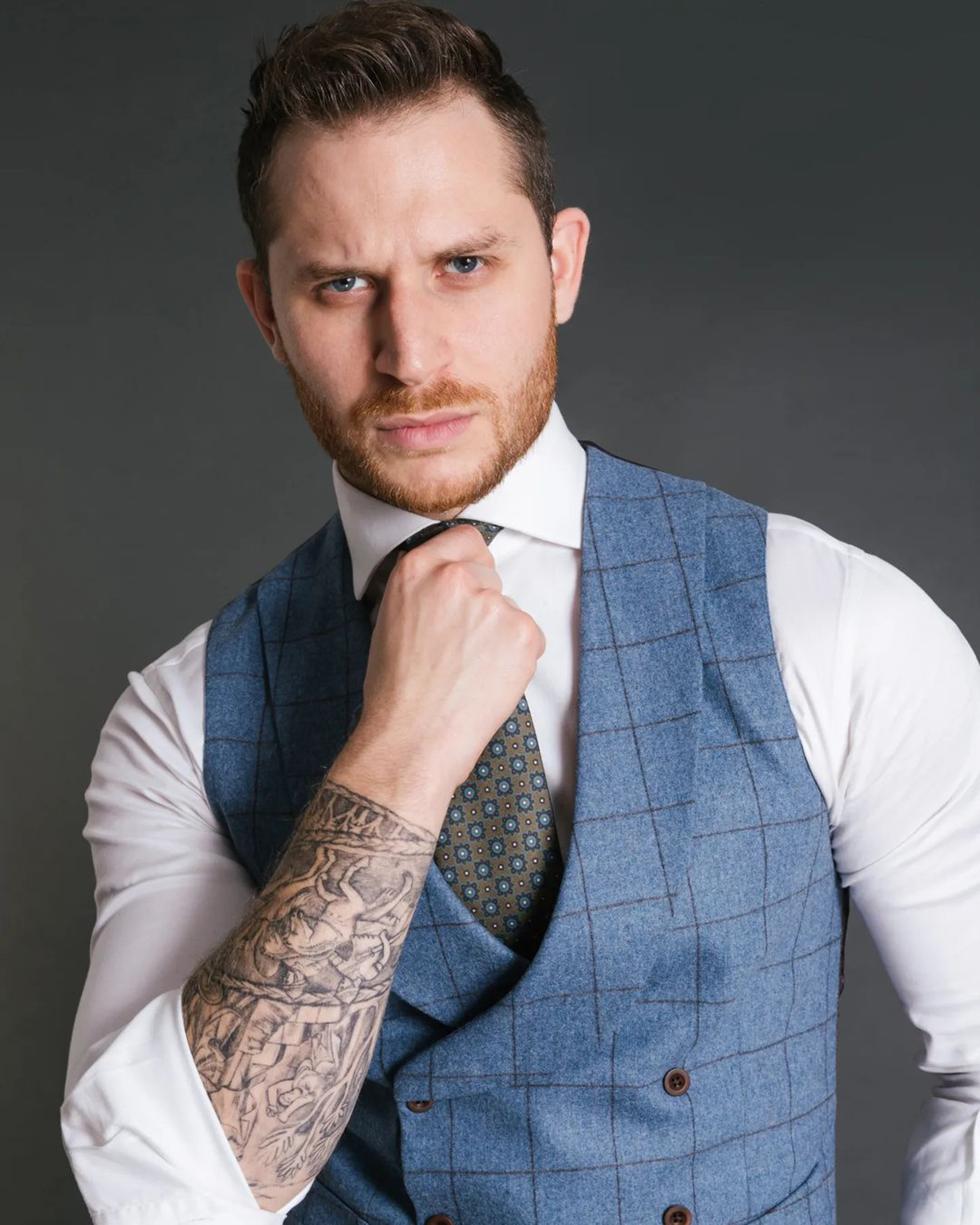 Blue Vintage Men Suit Tailor-M - Men'S Vintage Formal Wear ulasan dan harga