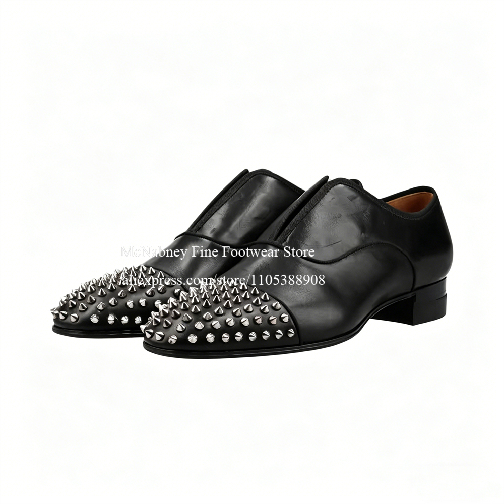 Spike Studs Leather Dress Shoe - Men'S Formal Party Wear Shoes ulasan dan harga
