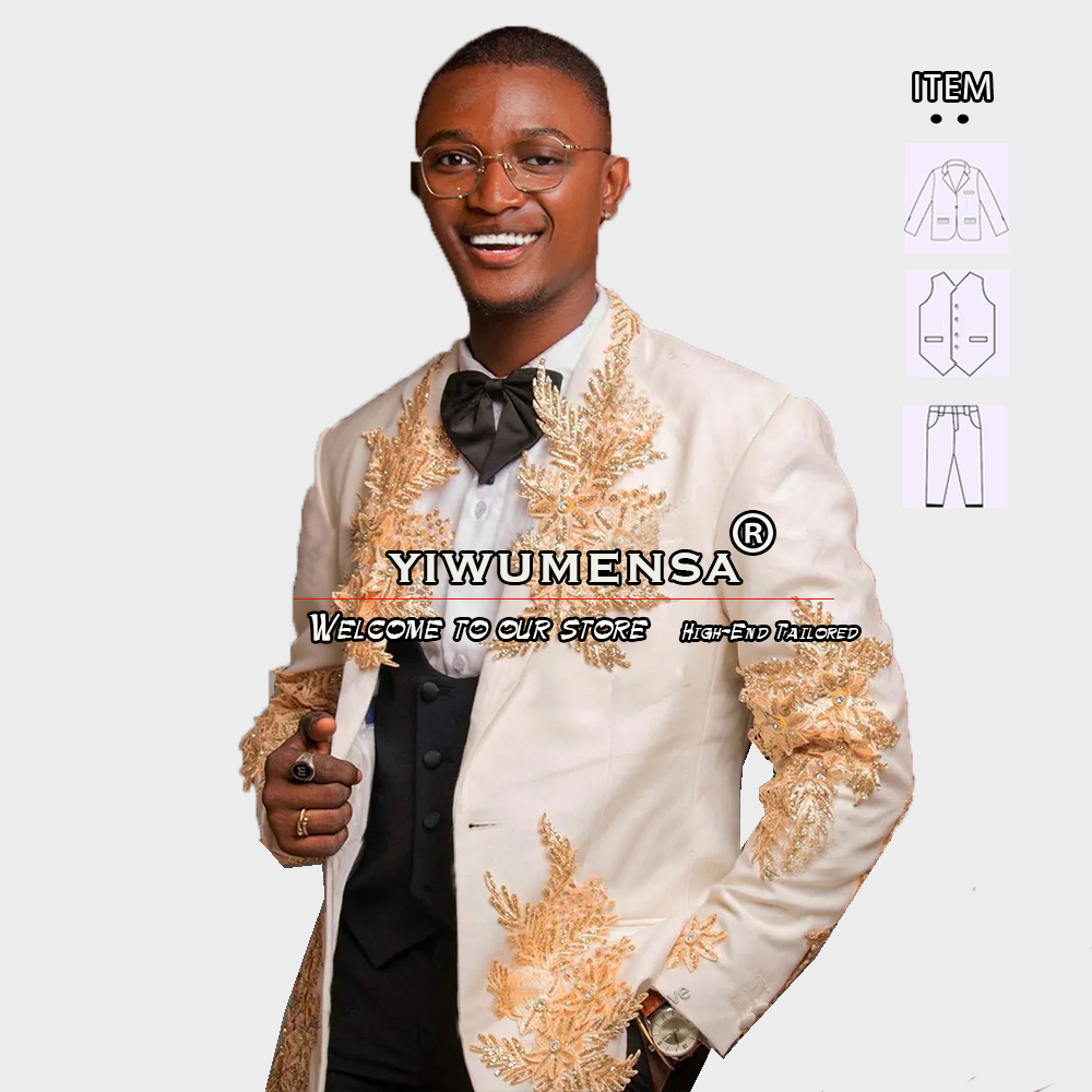 Customized 3 Pieces Suits Men  - Men'S Vintage Formal Wear ulasan dan harga