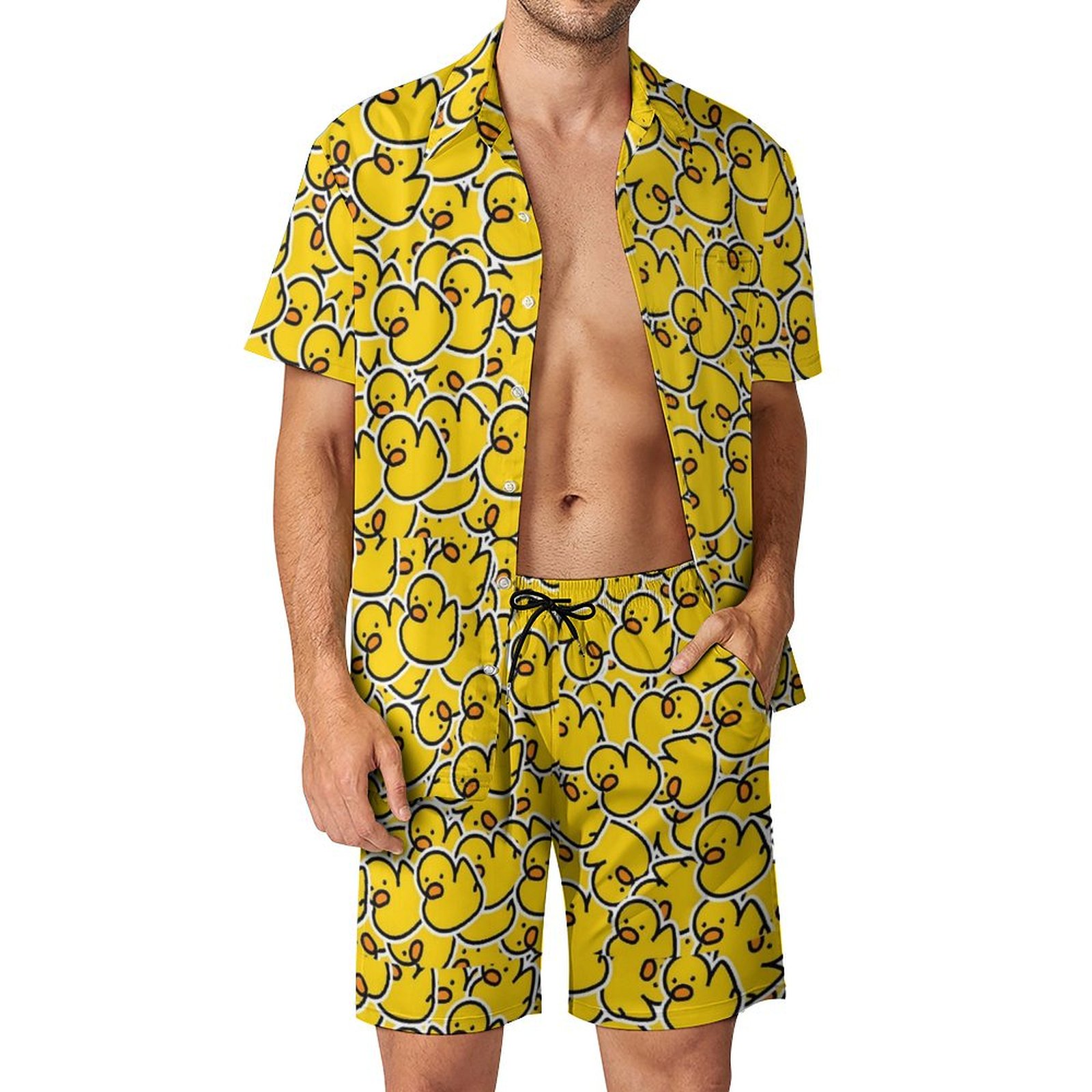 Summer Yellow Rubber Duck 3D P - Men'S Formal Beach Wear ulasan dan harga