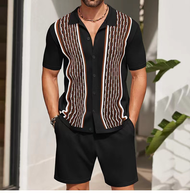 Simple Men Shirt Sets Vintage  - Men'S Formal Beach Wear ulasan dan harga