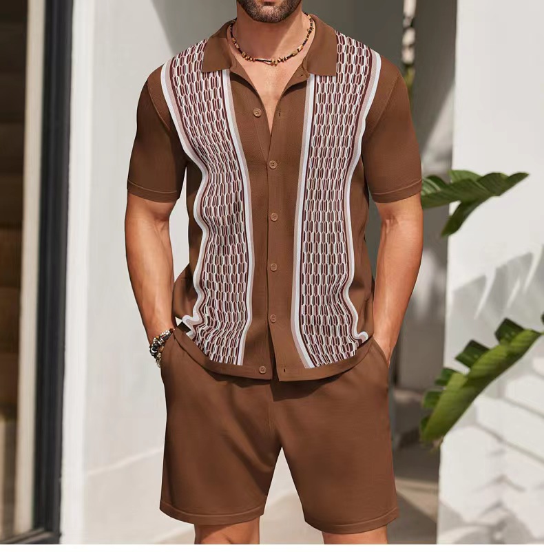 Simple Men Shirt Sets Vintage  - Men'S Formal Beach Wear ulasan dan harga