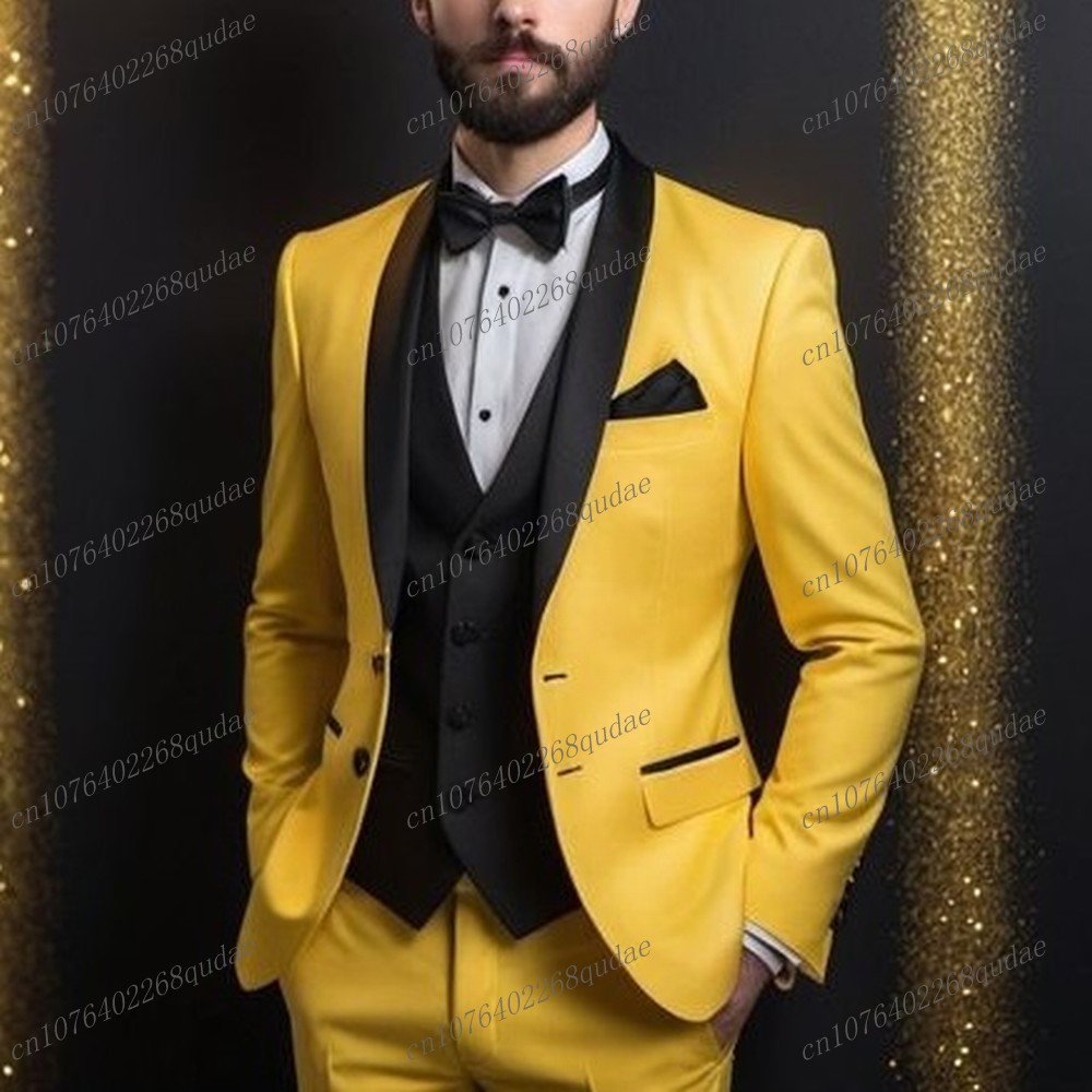 New Yellow And Black Formal Me - Formal Wear For Men Yellow ulasan dan harga