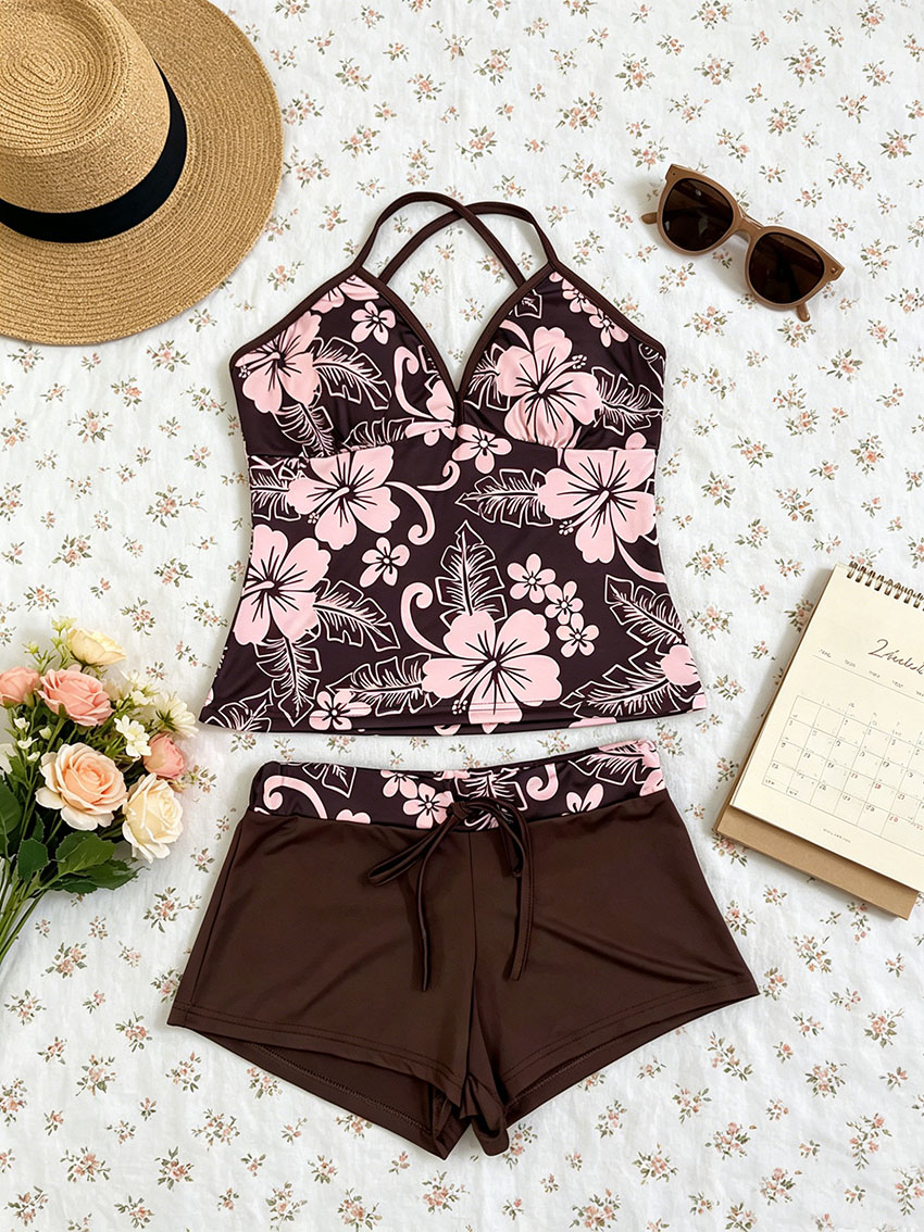 Y2K Ladies Tropical Hibiscus M - Men'S Formal Beach Wear ulasan dan harga
