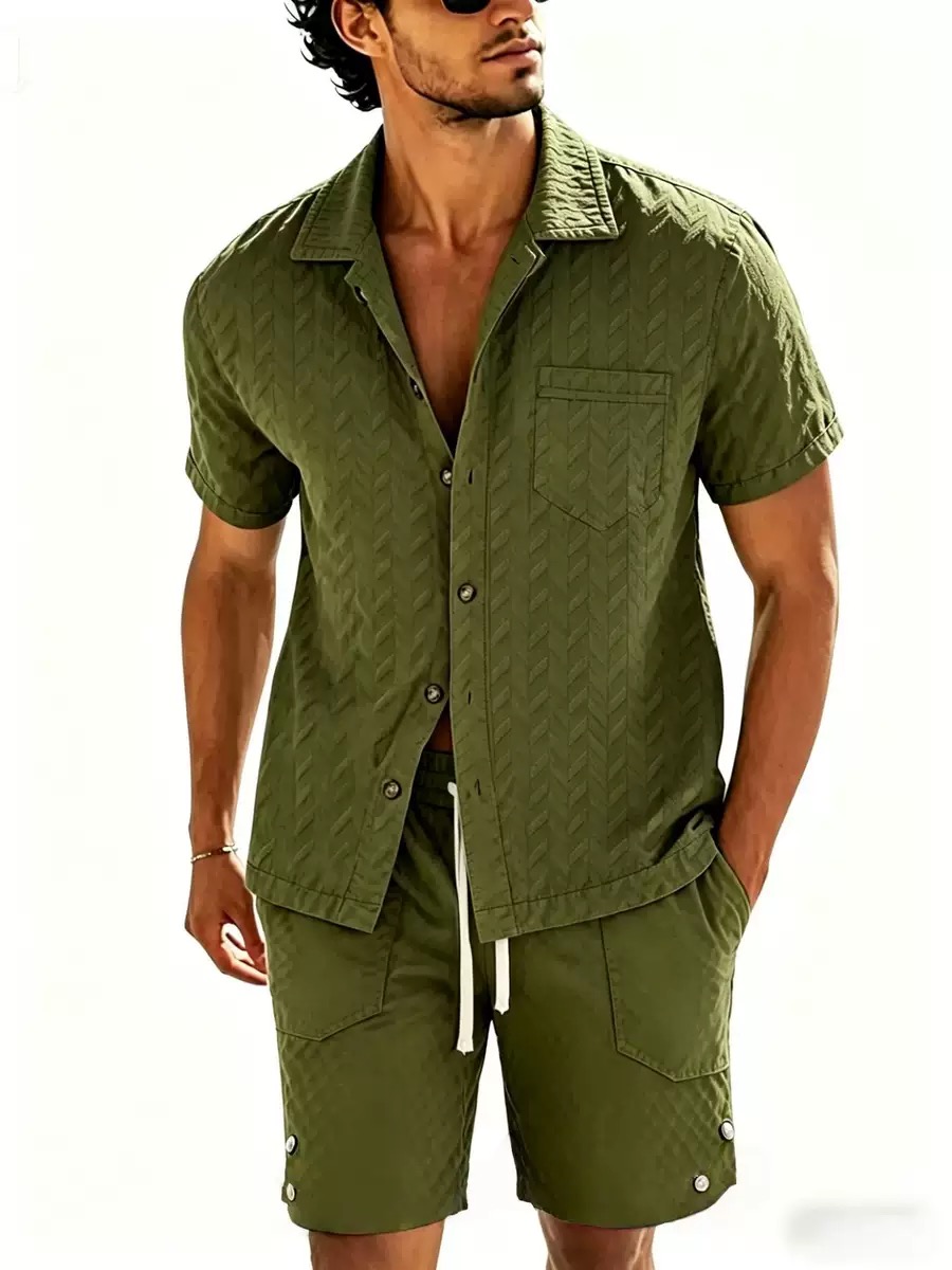 Hot Sale Men's Short-Sleeved S - Men'S Formal Beach Wear ulasan dan harga